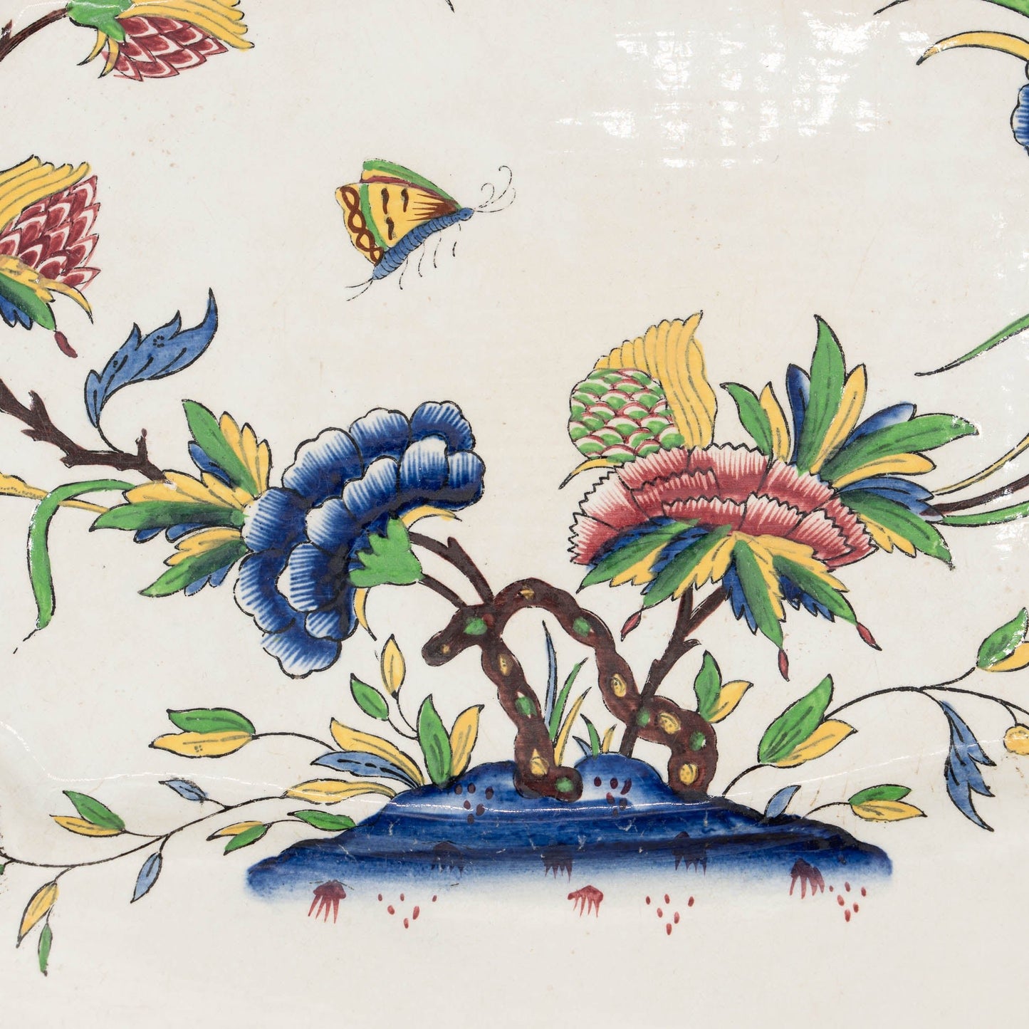 19th Century French Terre de Fer Serving Plate - Rouen - Sarreguemines - c1880s - The Vintage Tales