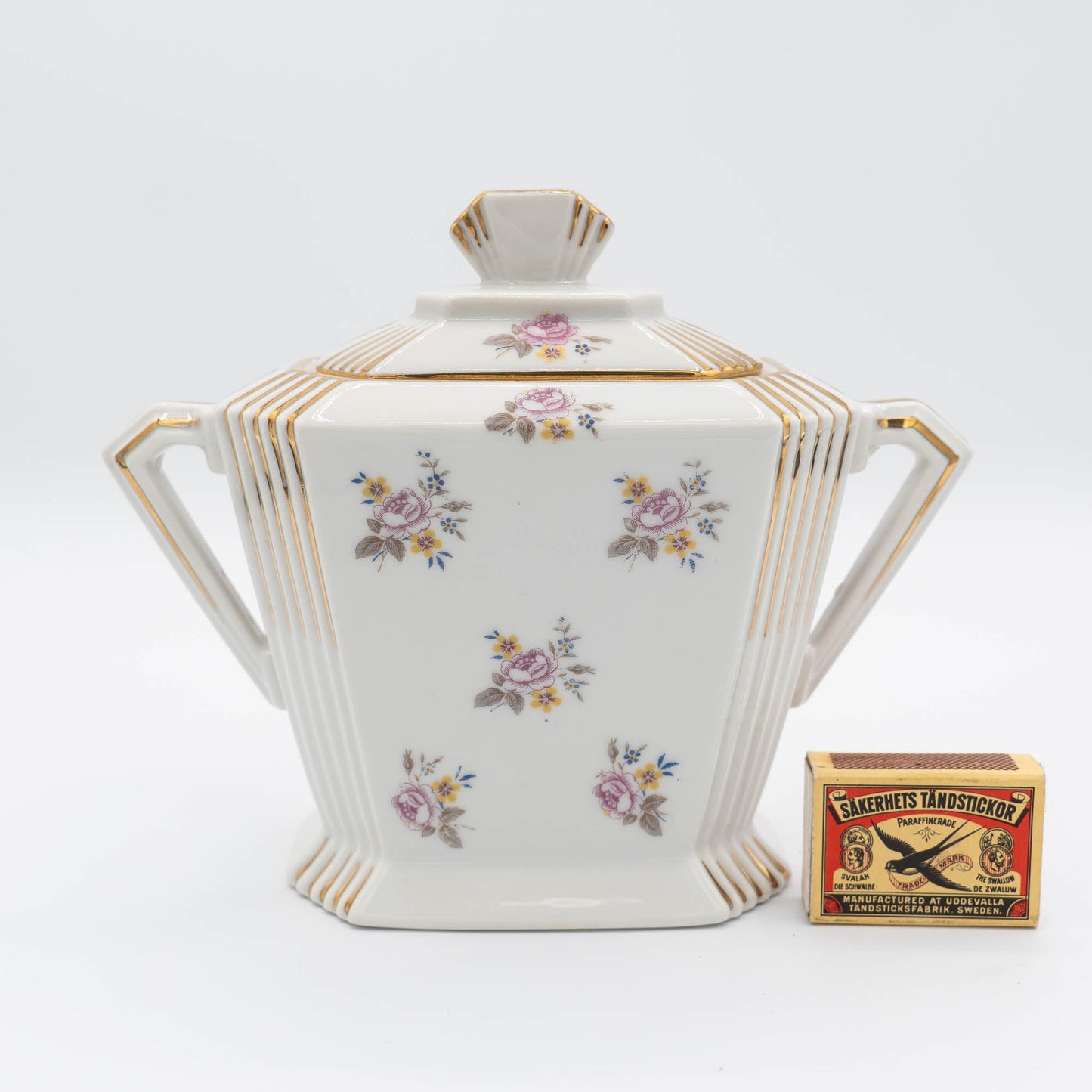 Antique Art Deco Sugar Bowl - Limoges - c1910s - Sugar Bowl - The Vintage Tales