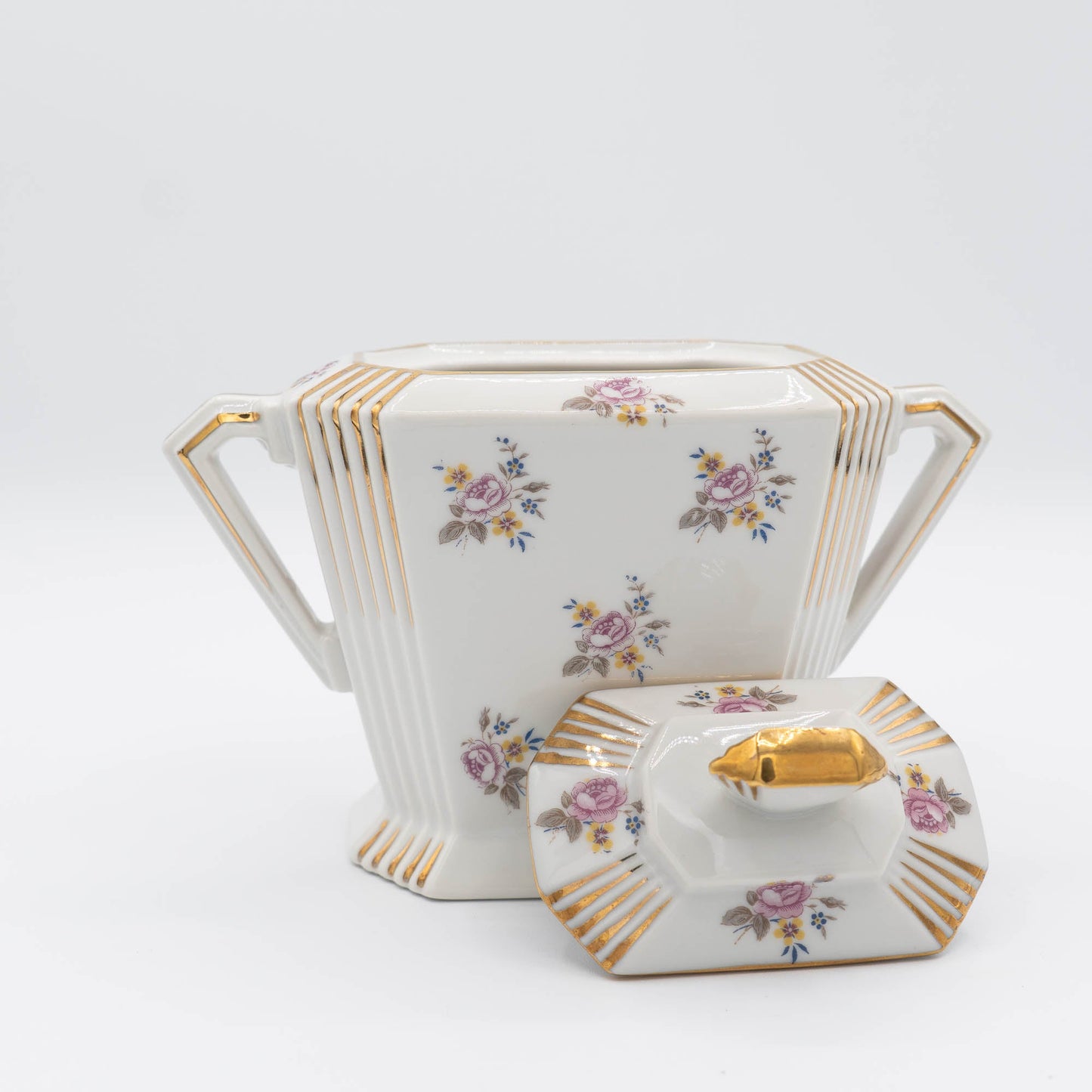 Antique Art Deco Sugar Bowl - Limoges - c1910s - Sugar Bowl - The Vintage Tales