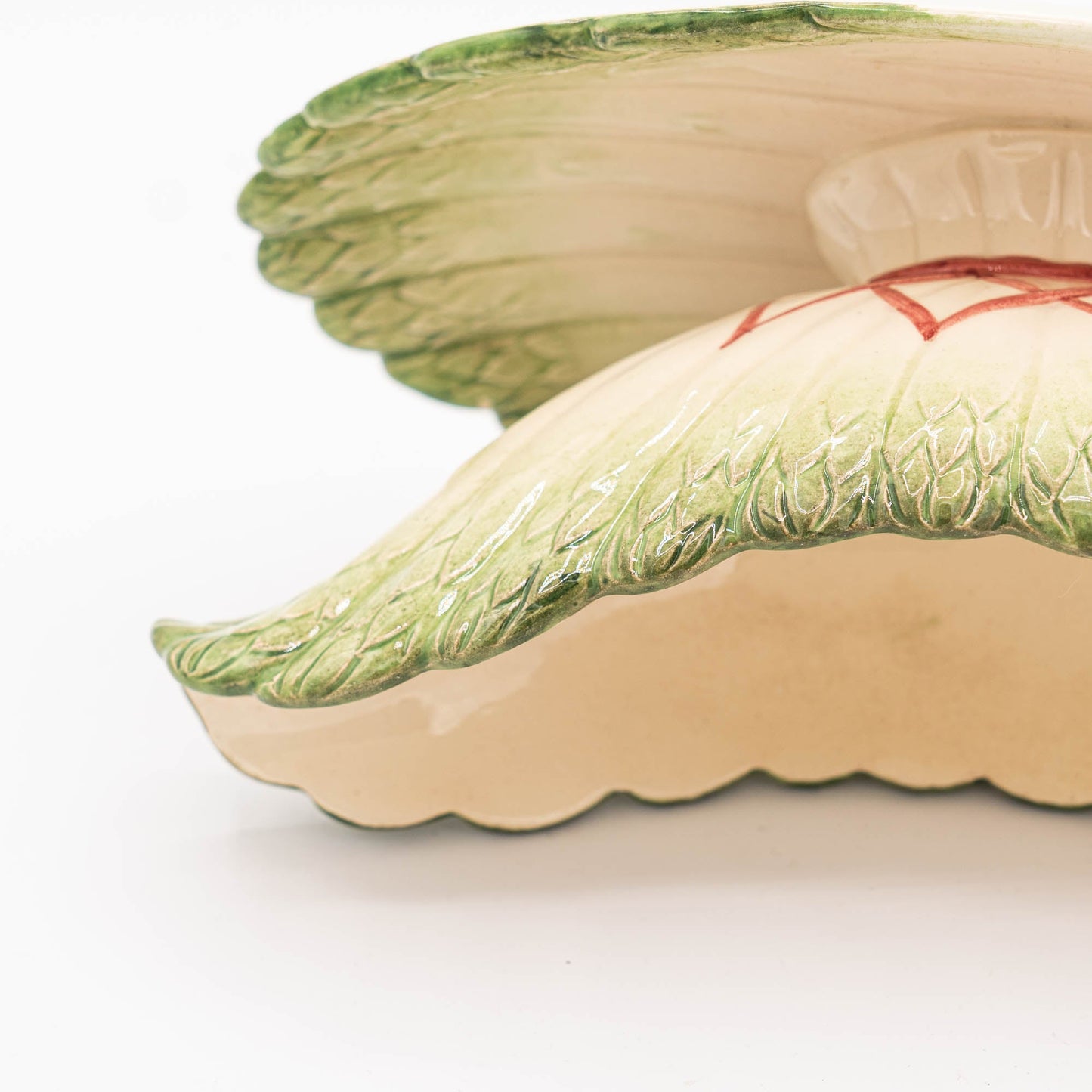 Antique Asparagus Gravy Boat - Sarreguemines - 1870s - The Vintage Tales