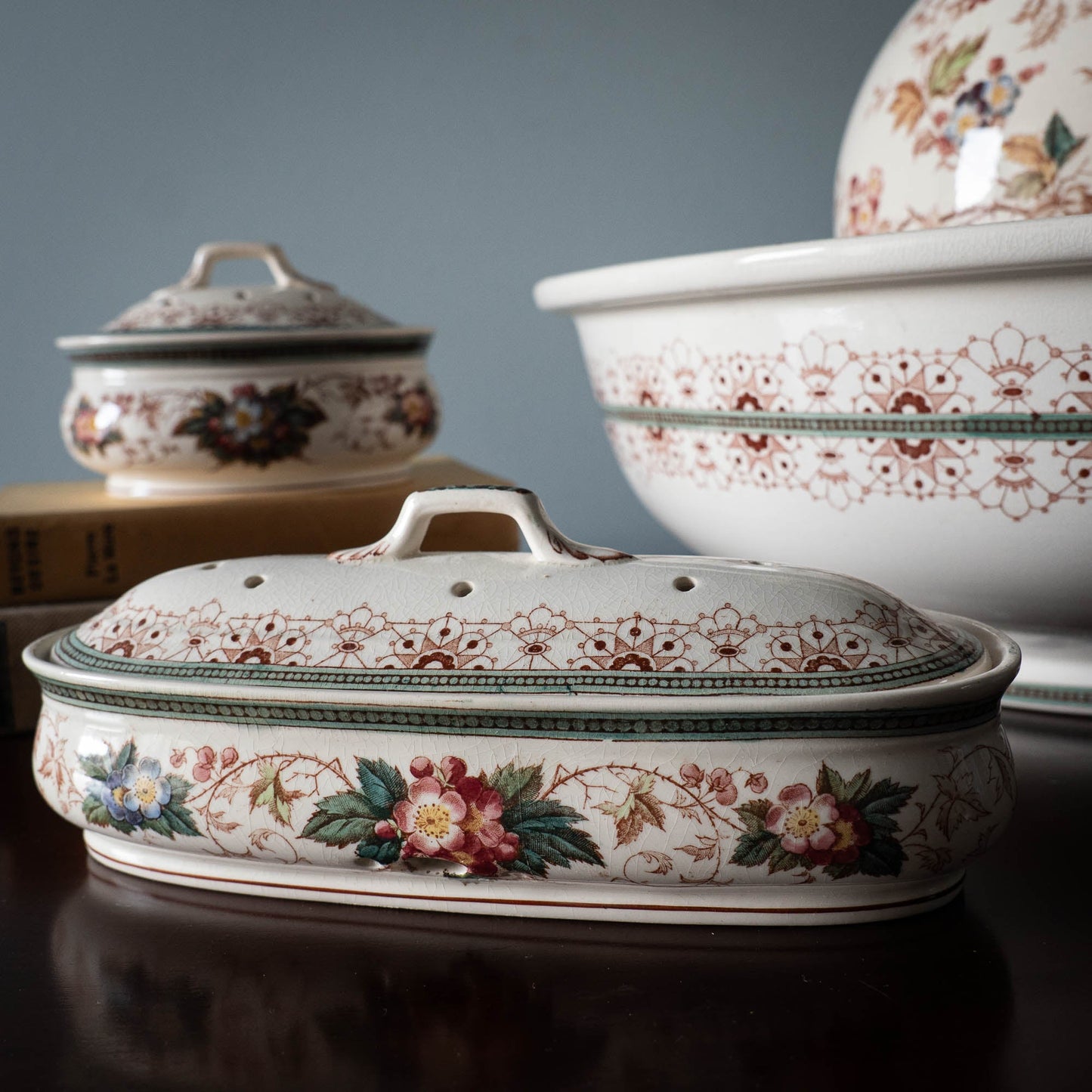 Antique Four - Piece Wash Set - Nelly - Villeroy & Boch - c1890s - The Vintage Tales
