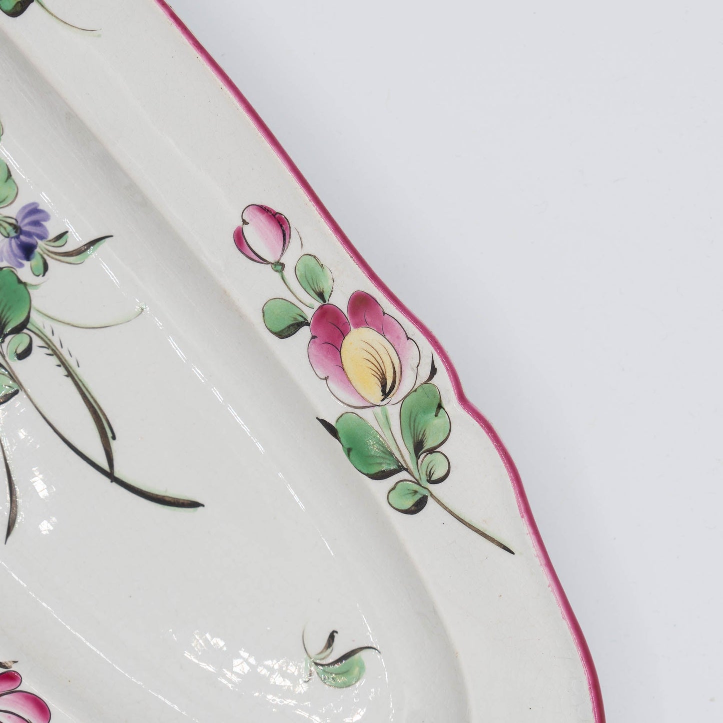Antique Long Oval French Platter - Luneville - Early 20th Century - The Vintage Tales