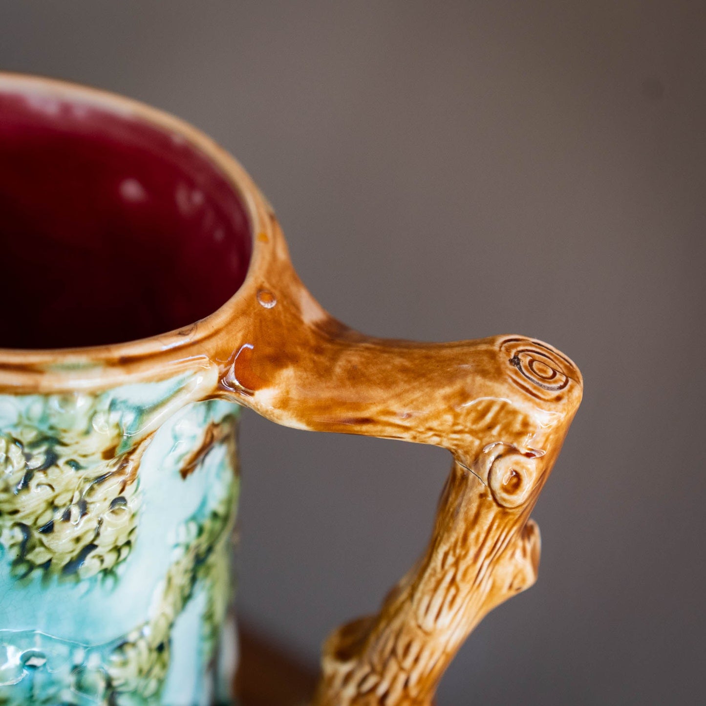 Antique Majolica Jug - Mouzin Leach & Cie - Nimy - les - Mons - ca 1890 - Pitcher & Jugs - The Vintage Tales