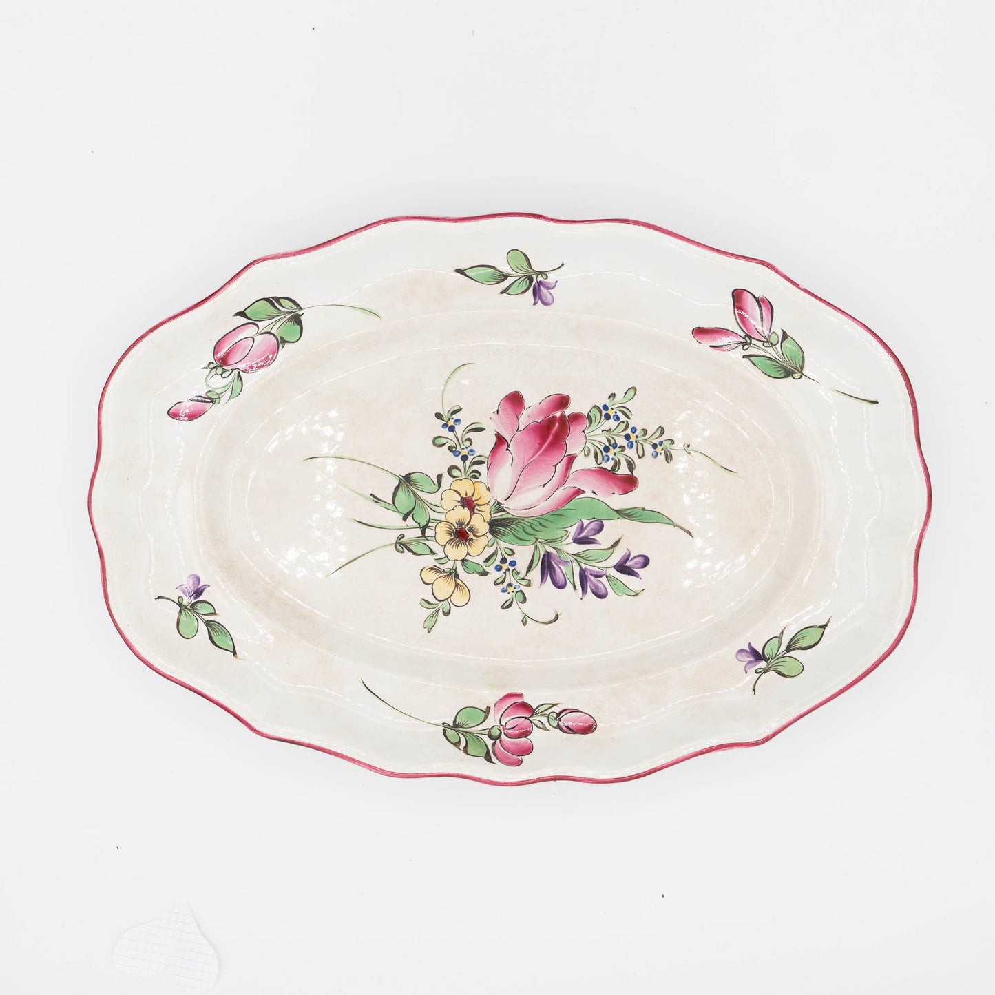 Antique Oval French Platter - Luneville - Early 20th Century - Serving Plate - The Vintage Tales
