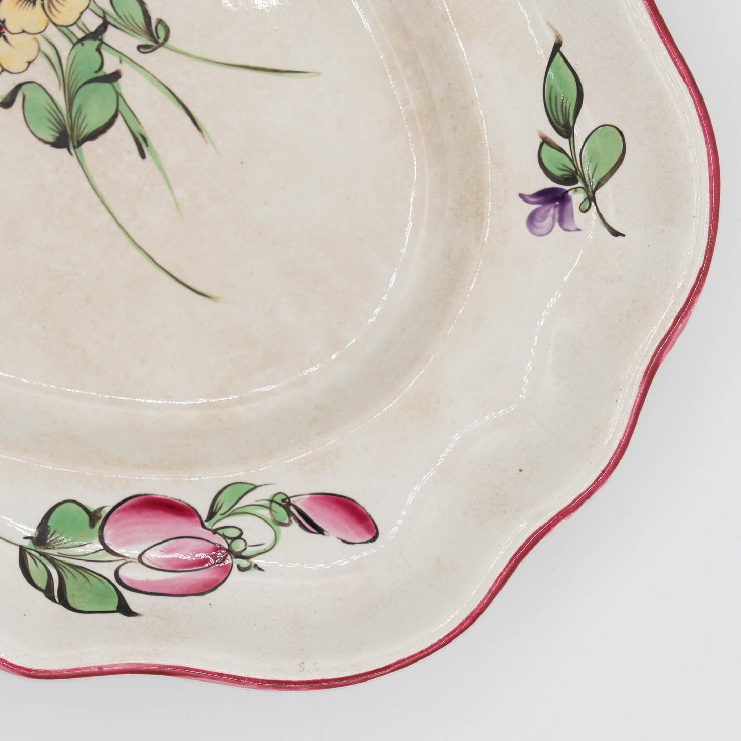 Antique Oval French Platter - Luneville - Early 20th Century - The Vintage Tales