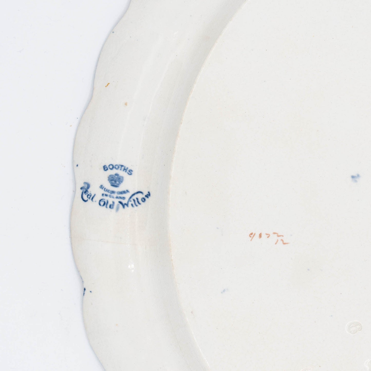 Antique "Real Old Willow" Scalloped Serving Plate - A8025 - Booths - c1900s - Serving Plate - The Vintage Tales
