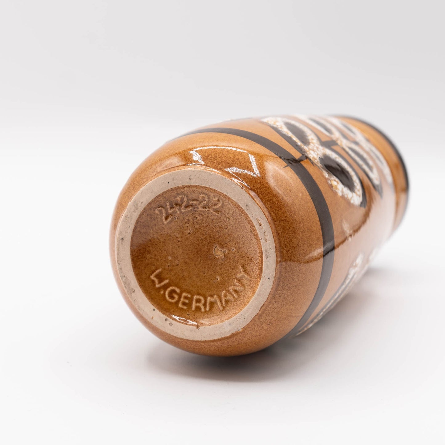 Beautiful Vase in Light Brown with Leave Decor - Form 242 - 22 - Scheurich - c.1970s - Vase - The Vintage Tales