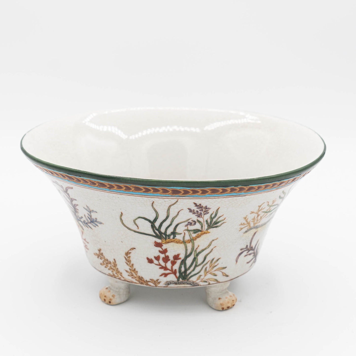 Charming Vintage French Floral Planter - marked with G & C - c1950s - The Vintage Tales