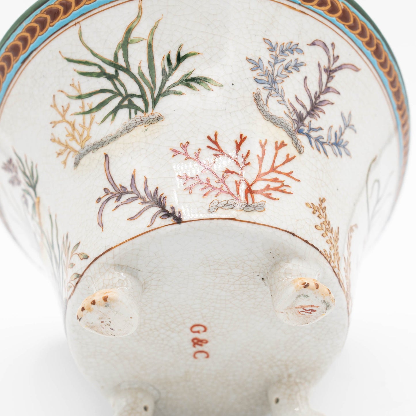 Charming Vintage French Floral Planter - marked with G & C - c1950s - The Vintage Tales
