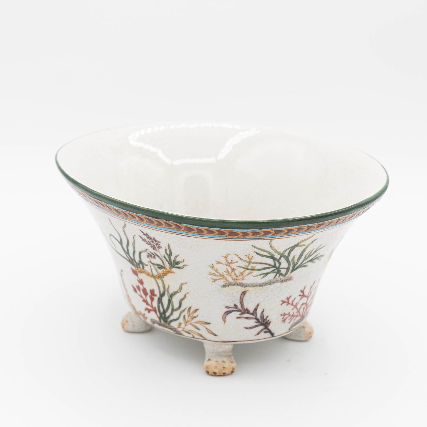 Charming Vintage French Floral Planter - marked with G & C - c1950s - The Vintage Tales