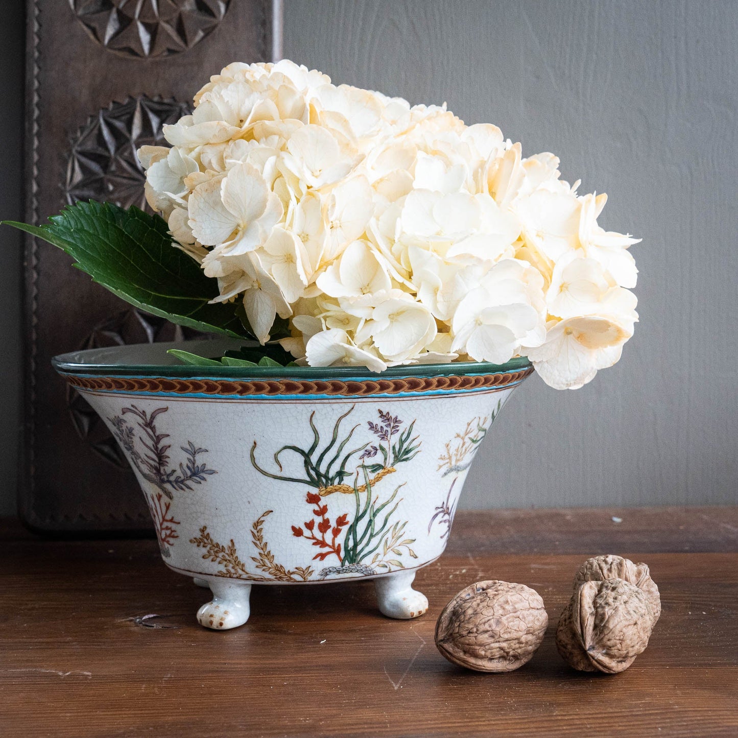 Charming Vintage French Floral Planter - marked with G & C - c1950s - The Vintage Tales