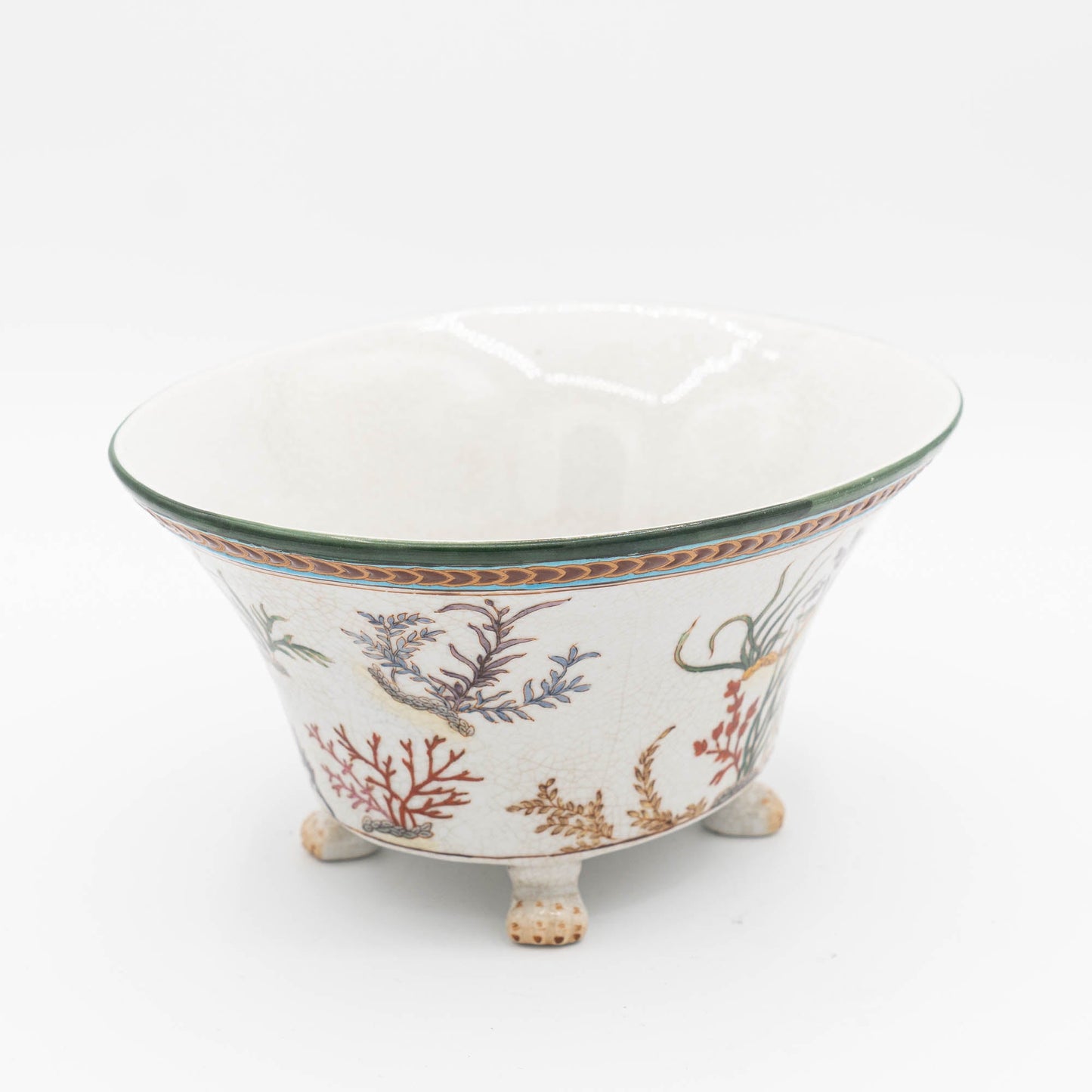 Charming Vintage French Floral Planter - marked with G & C - c1950s - The Vintage Tales