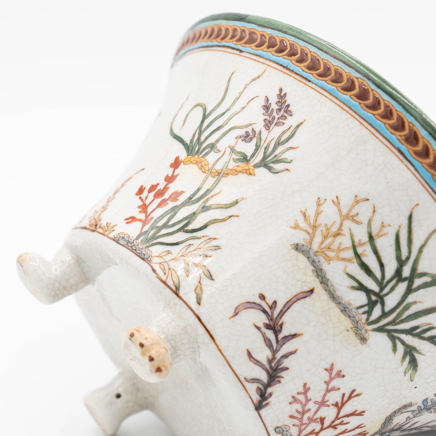 Charming Vintage French Floral Planter - marked with G & C - c1950s - The Vintage Tales