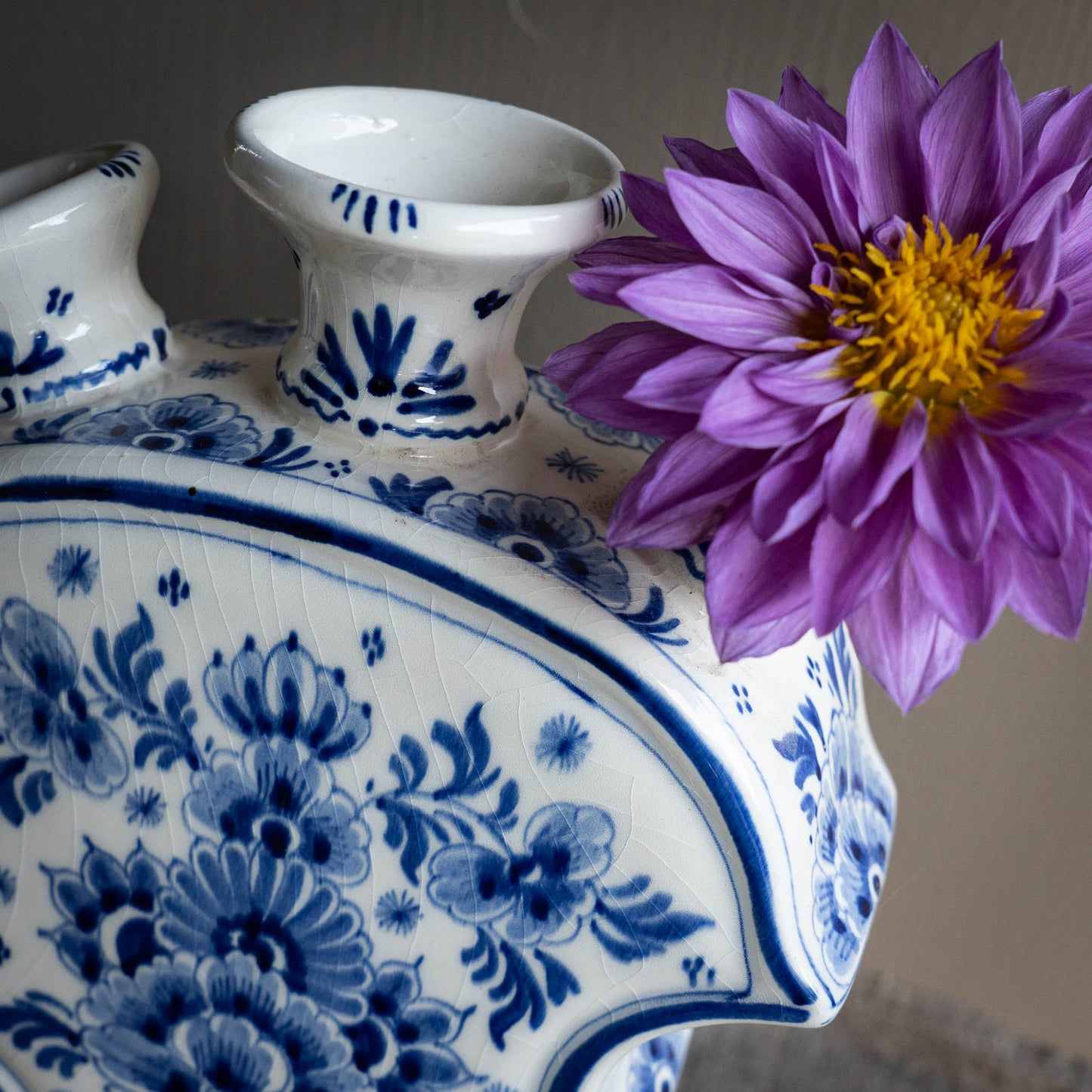 Delft Blue and White Tulipière - Delft Blauw - c1950s - Vase - The Vintage Tales