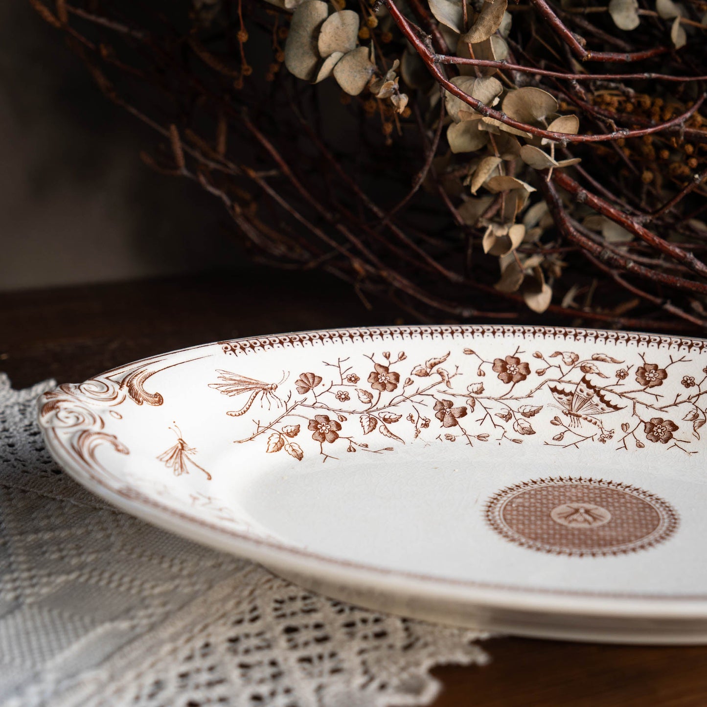 Delightful Antique French Platter - Sarreguemines - c1880s - The Vintage Tales