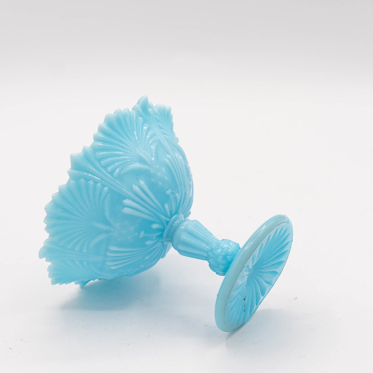 French Art Deco Ice Blue Opaline Bowl - Portieux Vallérysthal - 1920s - The Vintage Tales
