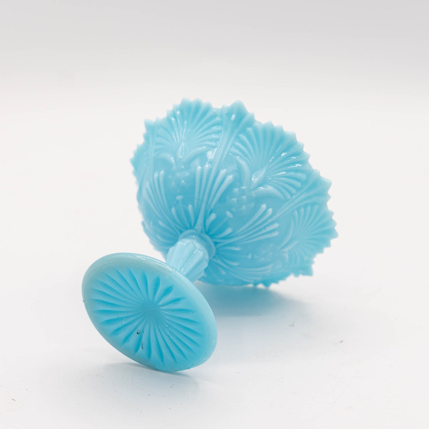 French Art Deco Ice Blue Opaline Bowl - Portieux Vallérysthal - 1920s - The Vintage Tales