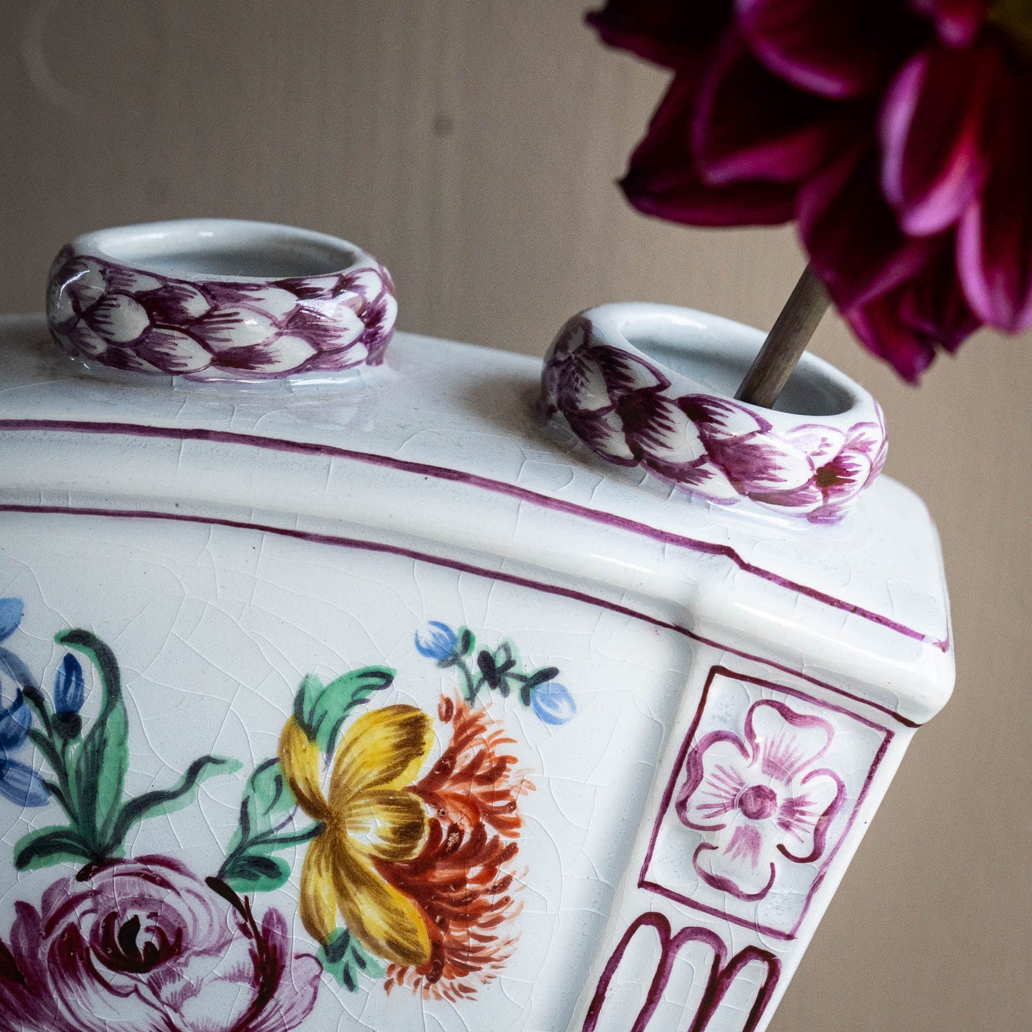 French Faience Tulipiere - Luneville - c1890s - Vase - The Vintage Tales
