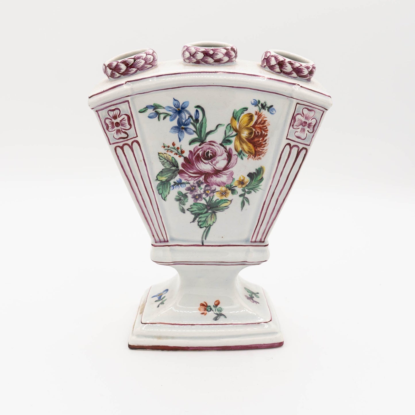 French Faience Tulipiere - Luneville - c1890s - Vase - The Vintage Tales