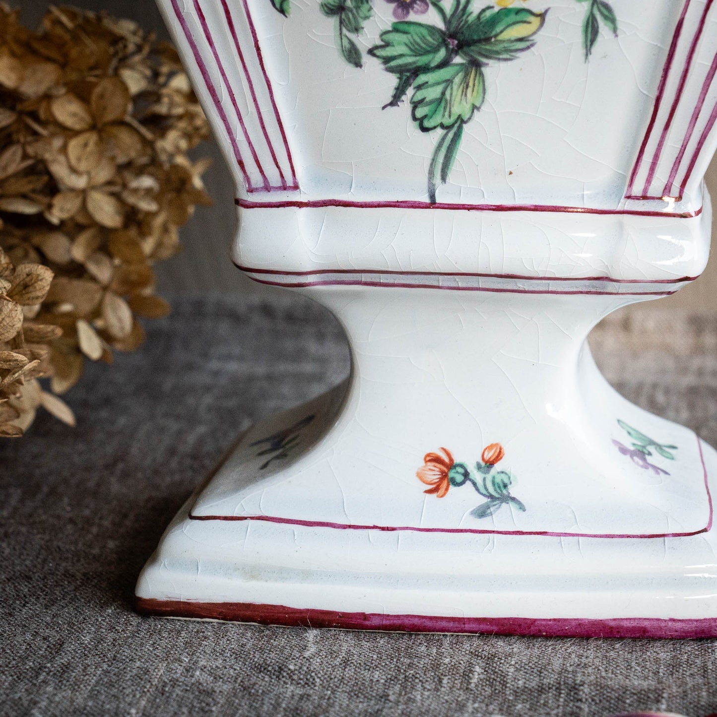 French Faience Tulipiere - Luneville - c1890s - Vase - The Vintage Tales
