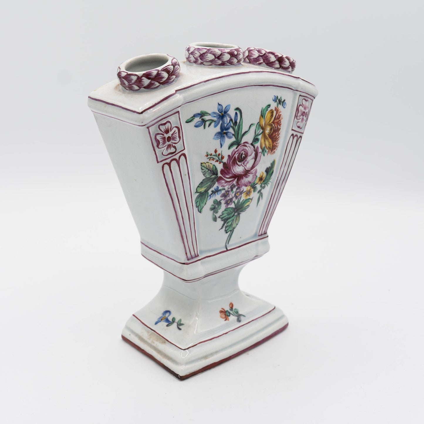 French Faience Tulipiere - Luneville - c1890s - Vase - The Vintage Tales