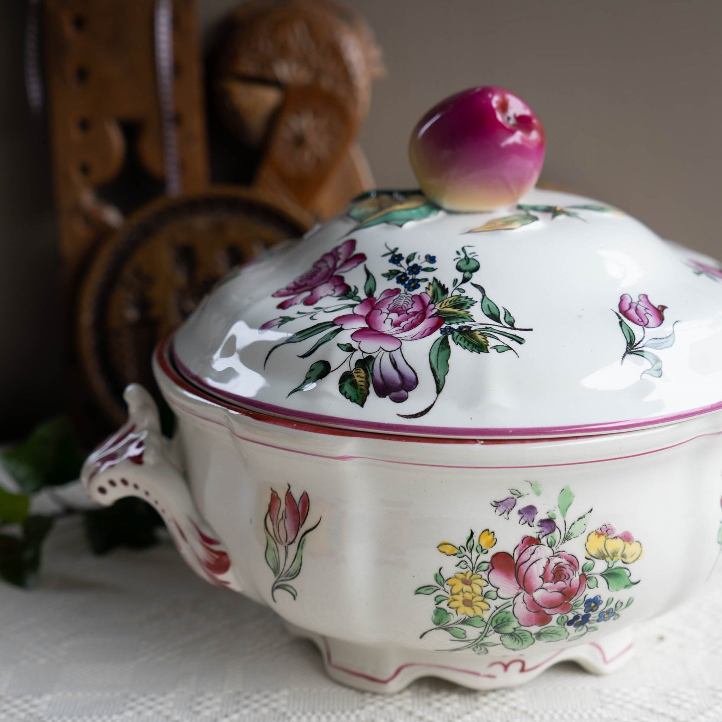 French Soup Tureen with Lid - Luneville - c1920s - Tureen - The Vintage Tales