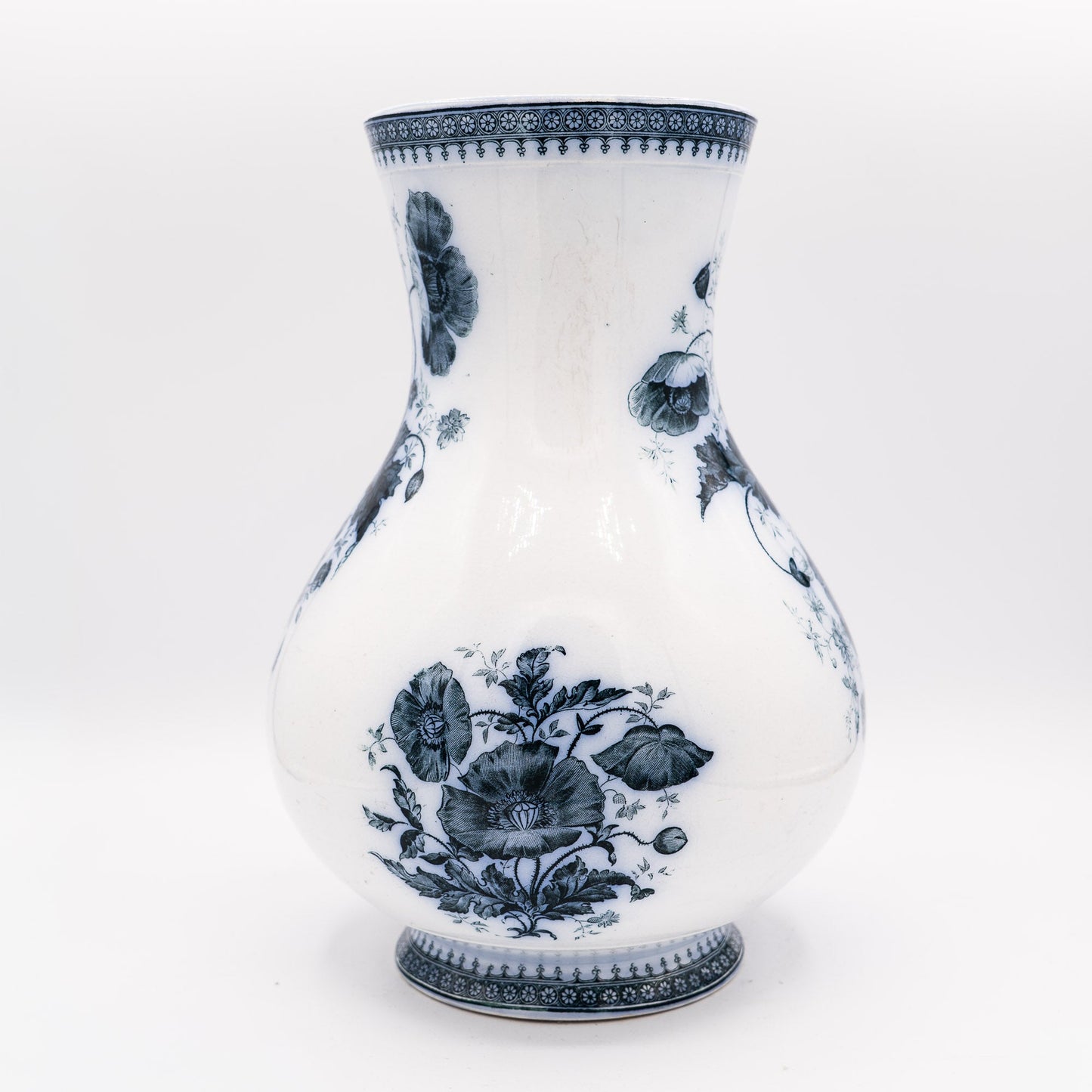 Large Blue Transferware Pitcher - Villeroy & Boch - 1900s - Pitcher & Jugs - The Vintage Tales