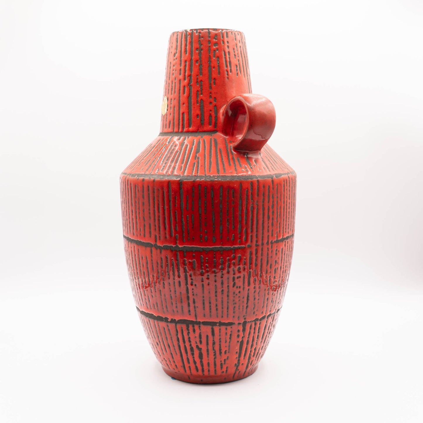 Large Mid - Century Red Floor Vase - Scheurich "WEST Keramik" - Form 279 - 38 - 1960s - Floor Vase - The Vintage Tales