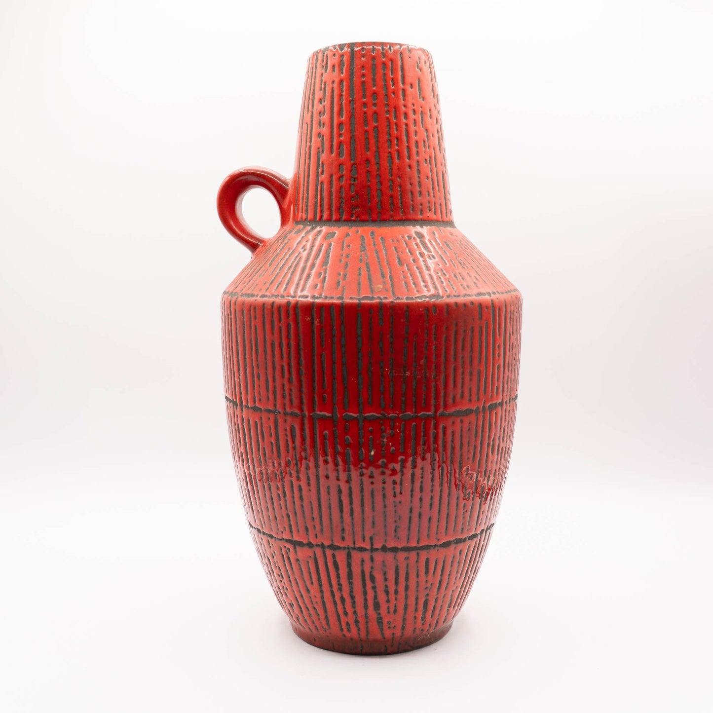 Large Mid - Century Red Floor Vase - Scheurich "WEST Keramik" - Form 279 - 38 - 1960s - Floor Vase - The Vintage Tales