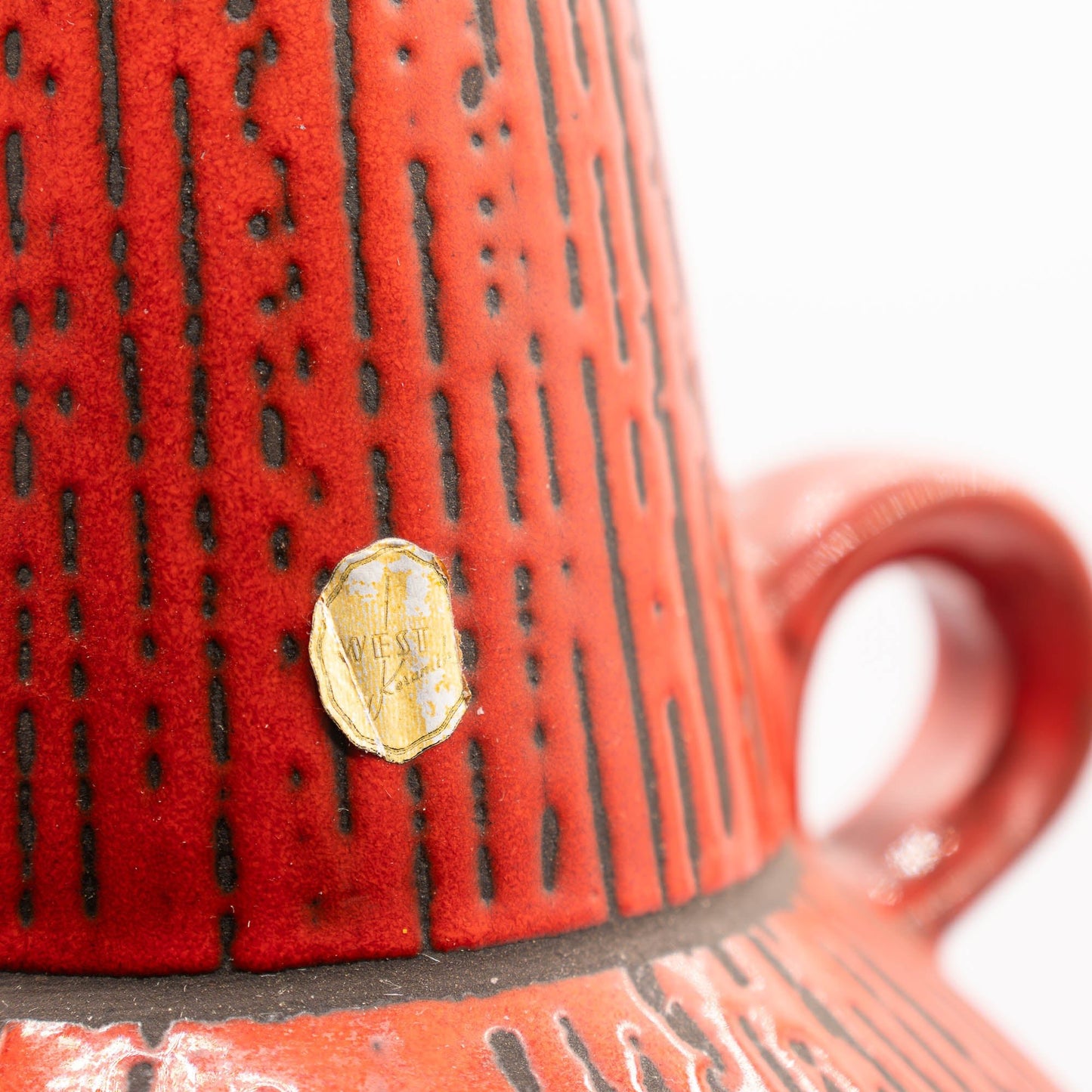 Large Mid - Century Red Floor Vase - Scheurich "WEST Keramik" - Form 279 - 38 - 1960s - Floor Vase - The Vintage Tales