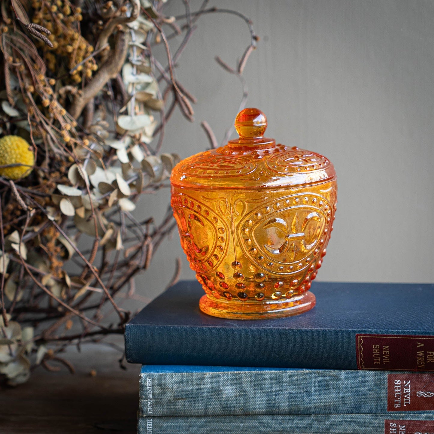 Marigold Candy Jar - Imperial Co. Glass - 1960s - The Vintage Tales