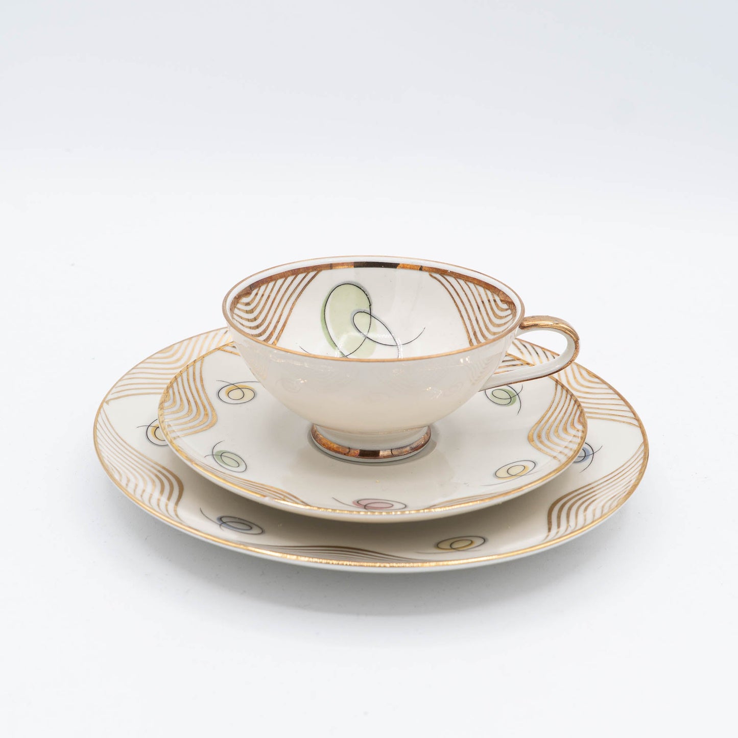 Mid - Century Teacup, Saucer and Plate Set - Winterling Röslau - 1940s - cup - The Vintage Tales