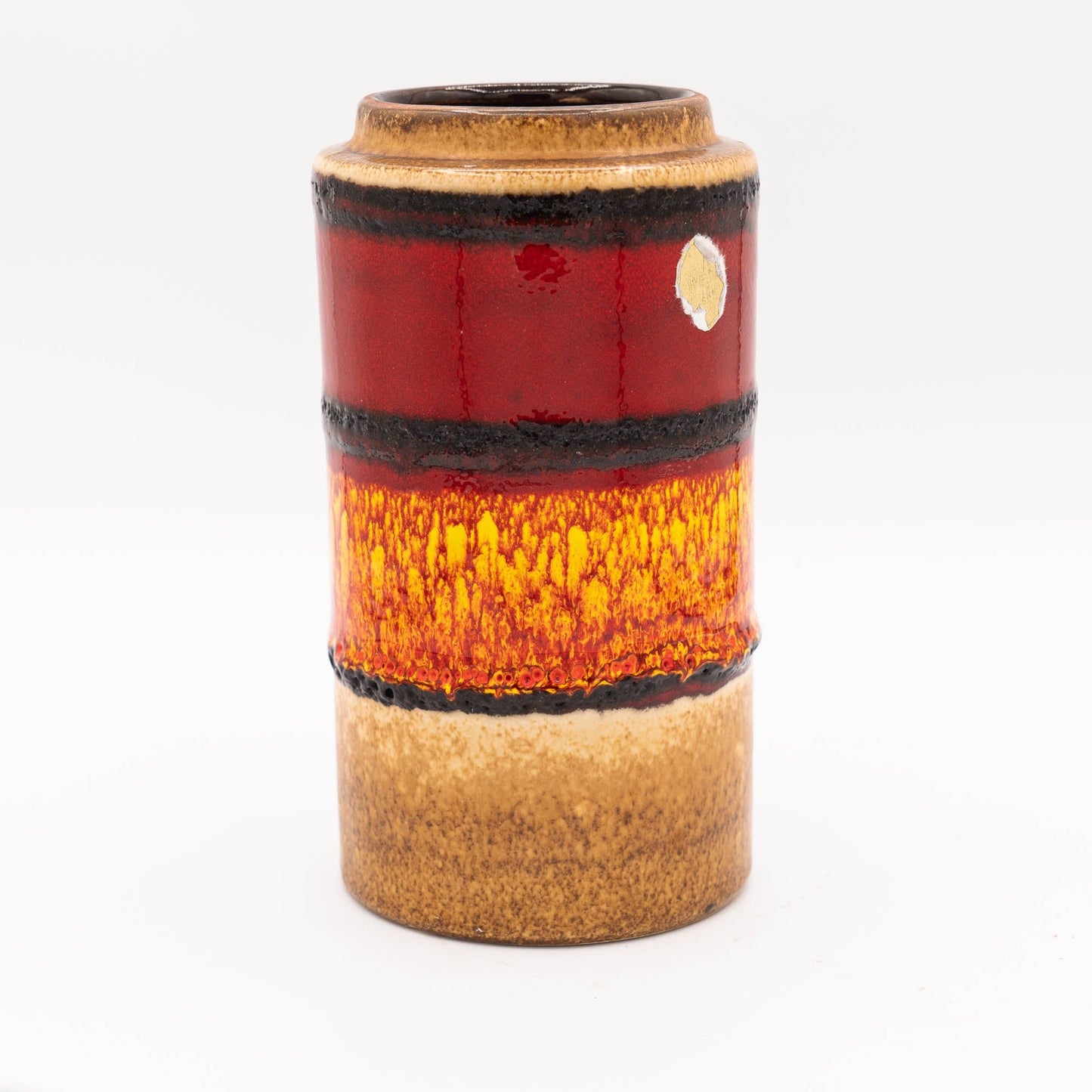 Mid - Century Yellow & Red Vase - Scheurich - Form 203 - 18 - 1970s - Vase - The Vintage Tales