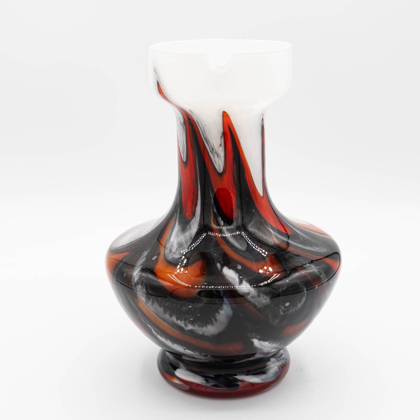 Murano "Fiorentina" Opal Glass Handle Vase - Carlo Moretti - c1970s - The Vintage Tales