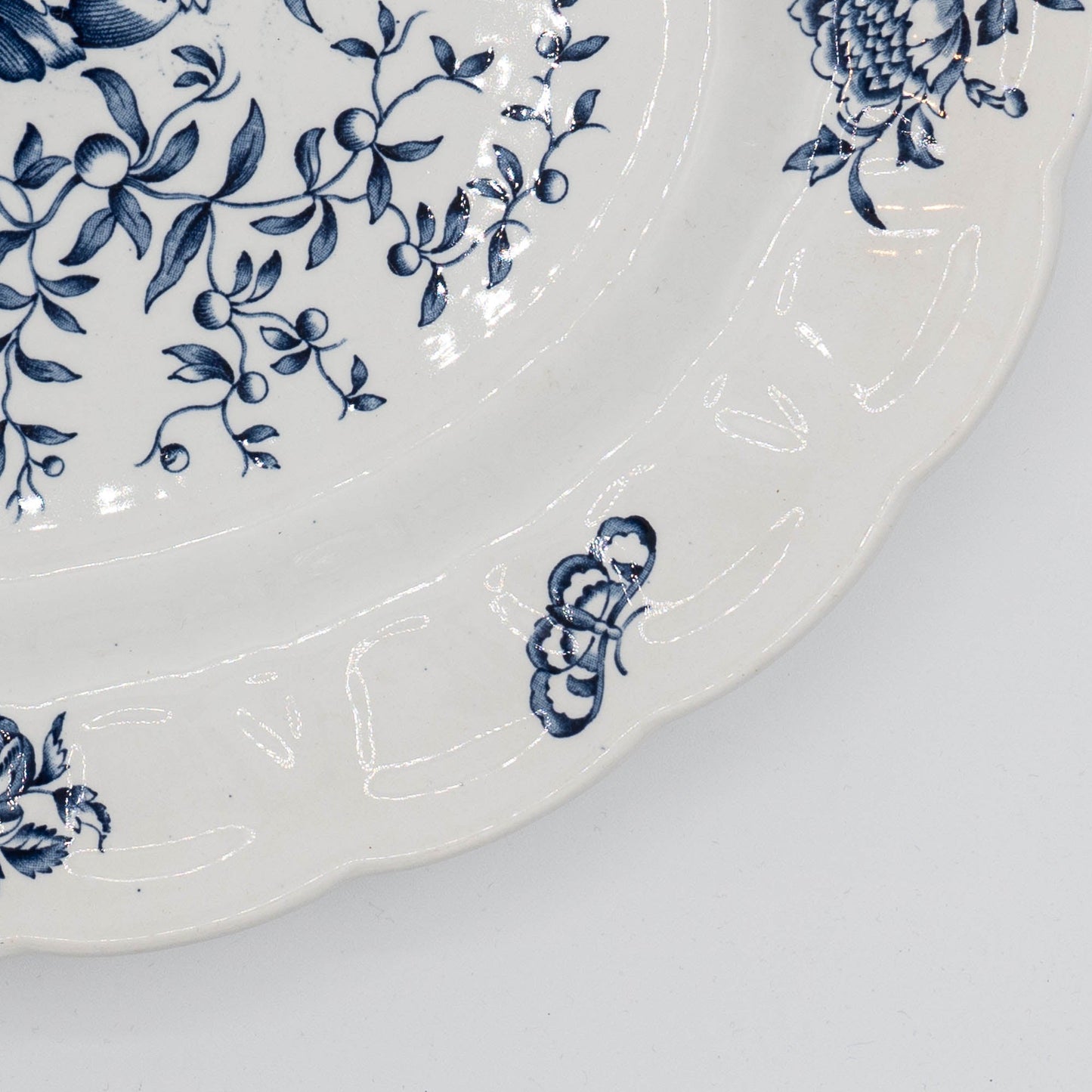 Peony Blue Serving Platter - Booths - c1950s - Serving Plate - The Vintage Tales