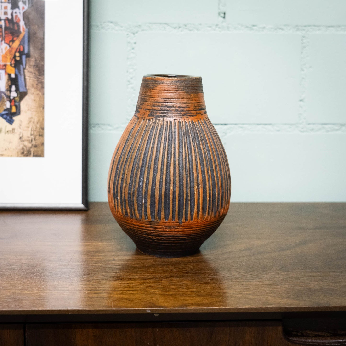 Rare Brutalist Red and Black Vase - 7713 - 20 - Carstens Tönnieshof - c1970s - Vase - The Vintage Tales