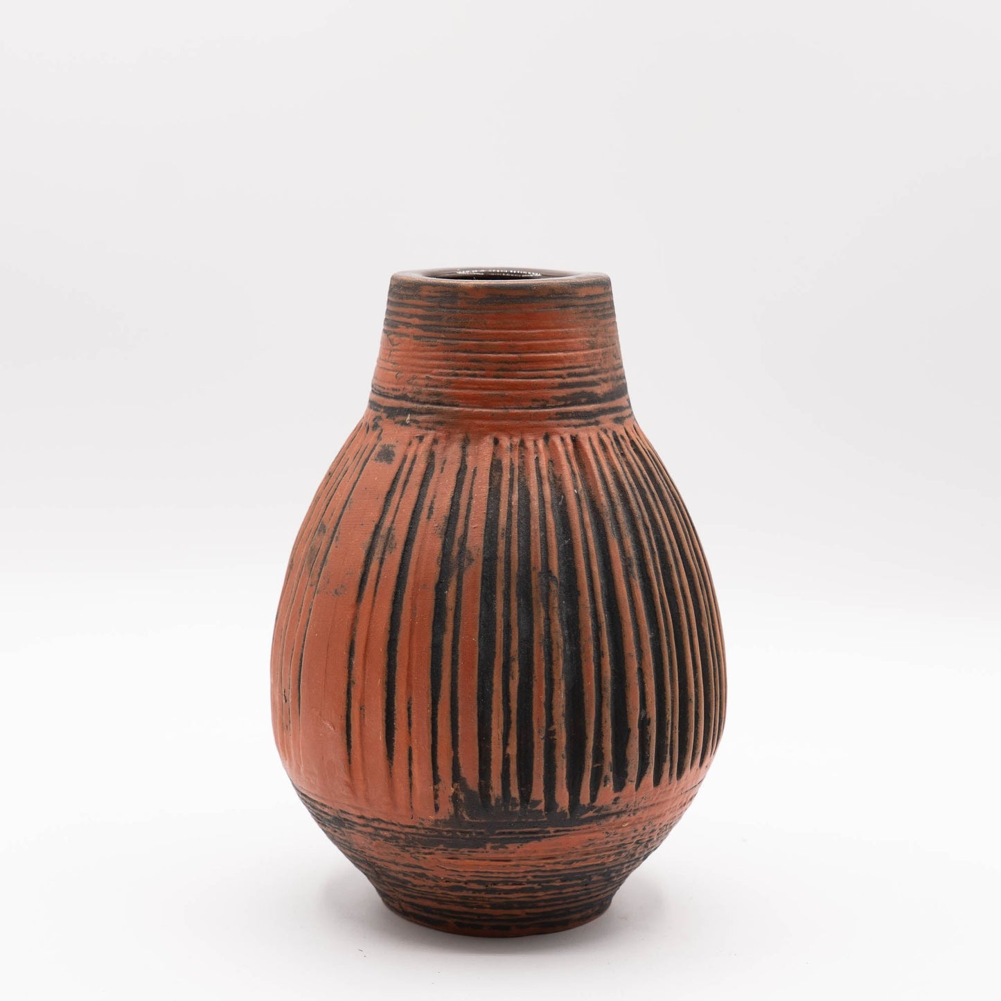 Rare Brutalist Red and Black Vase - 7713 - 20 - Carstens Tönnishof - c1970s - Vase - The Vintage Tales