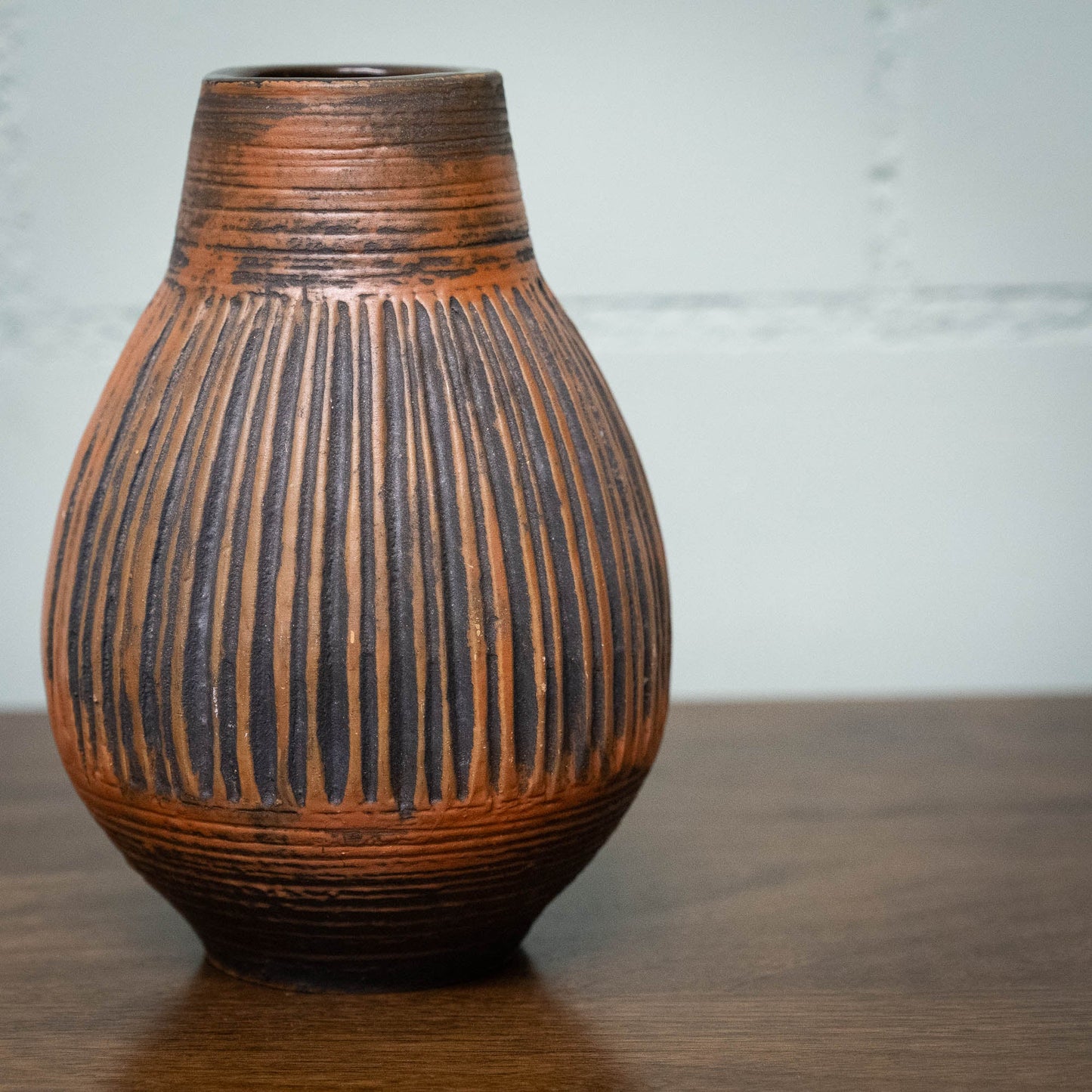 Rare Brutalist Red and Black Vase - 7713 - 20 - Carstens Tönnishof - c1970s - Vase - The Vintage Tales