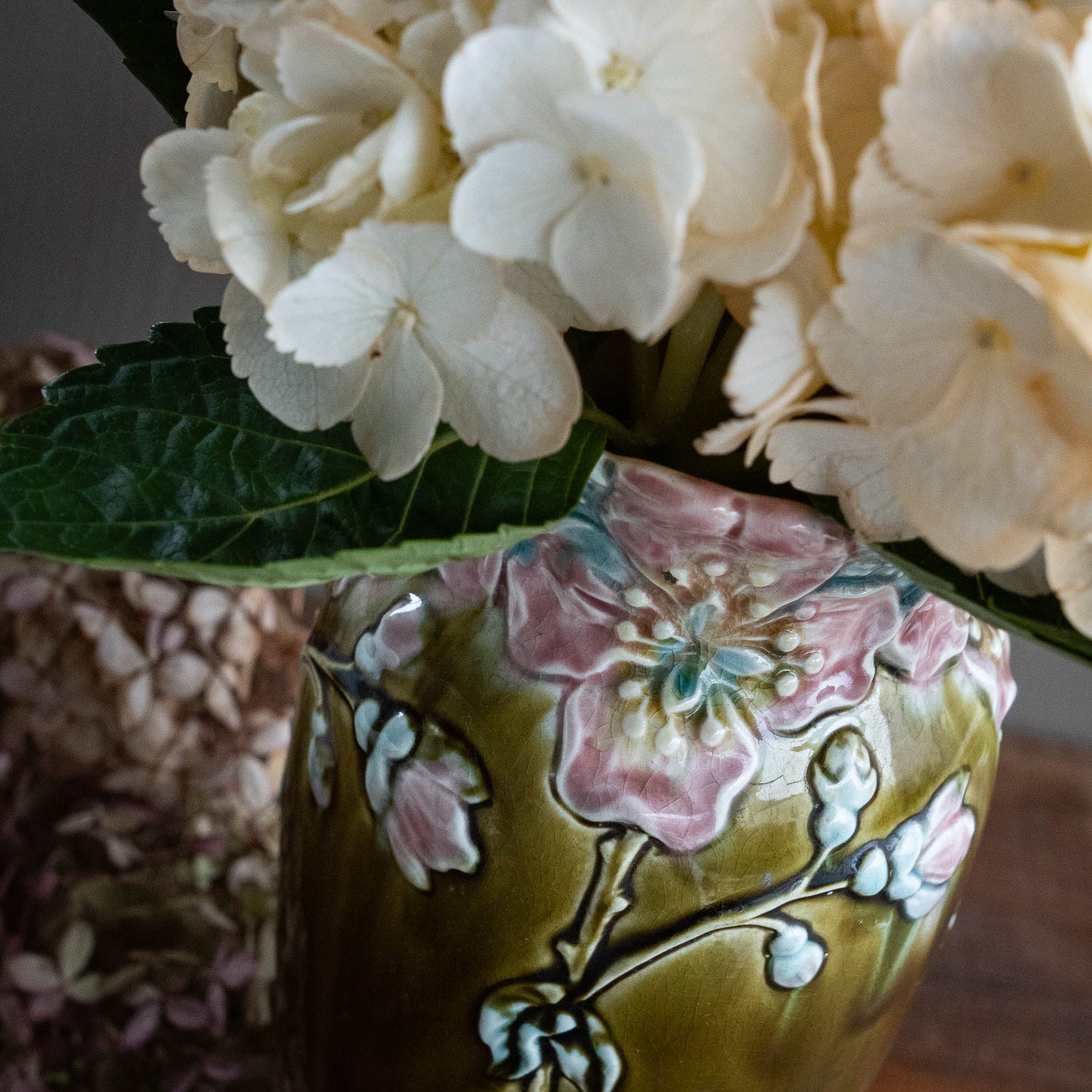 Rare French Art Deco Barbotine Vase - A.G. de Bruyen Fives - Lille - c1890s - The Vintage Tales