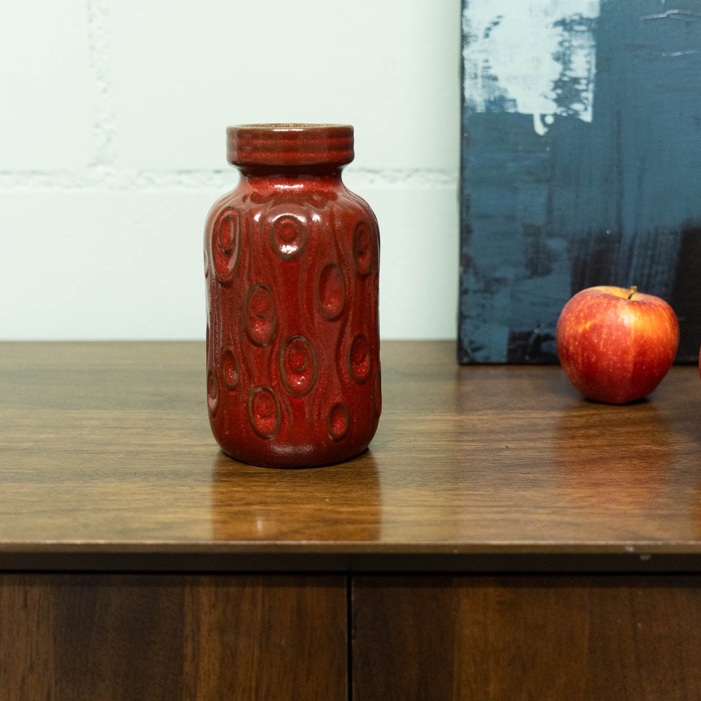 Red "Onion" or "Amsterdam" Vase - Scheurich - Form 285 - 15 - c1970s - Vase - The Vintage Tales