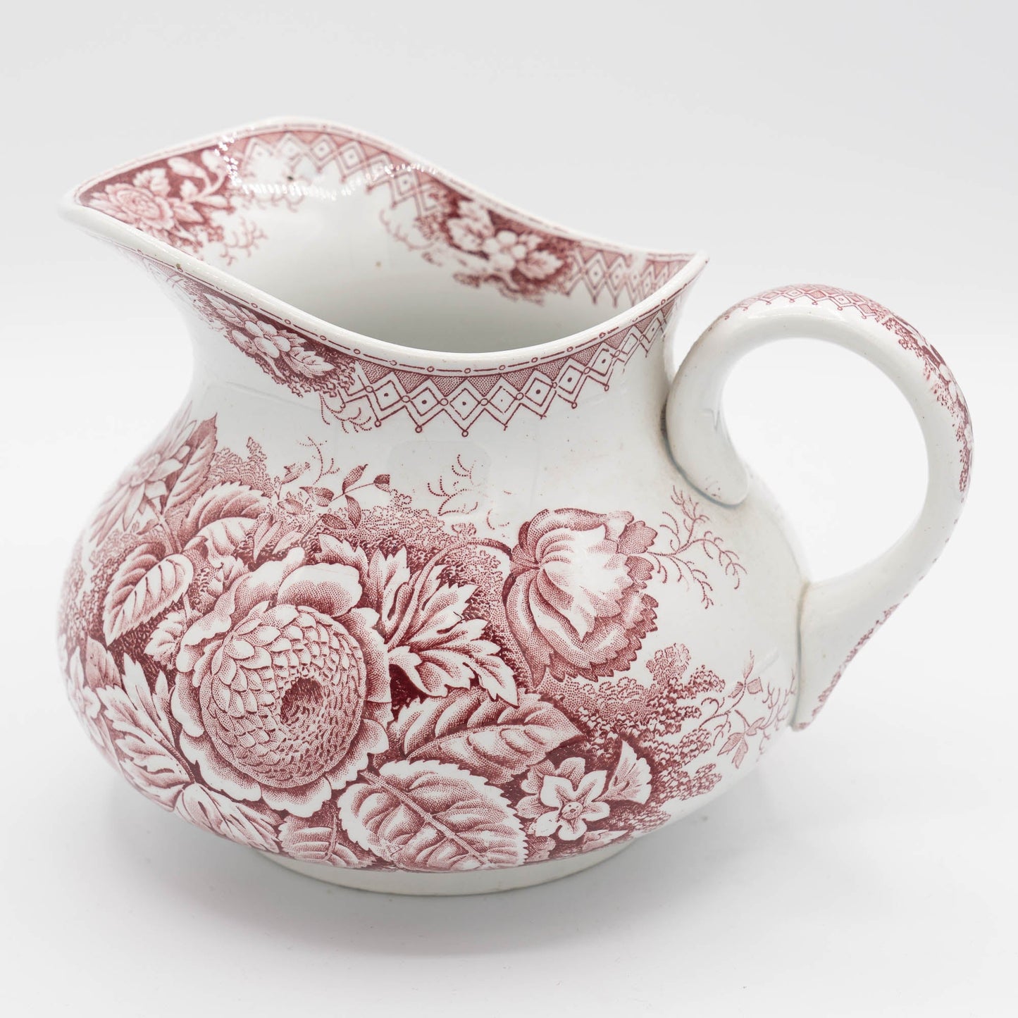 Red Terre de Fer French Pitcher - St. Amand - 1890s - The Vintage Tales