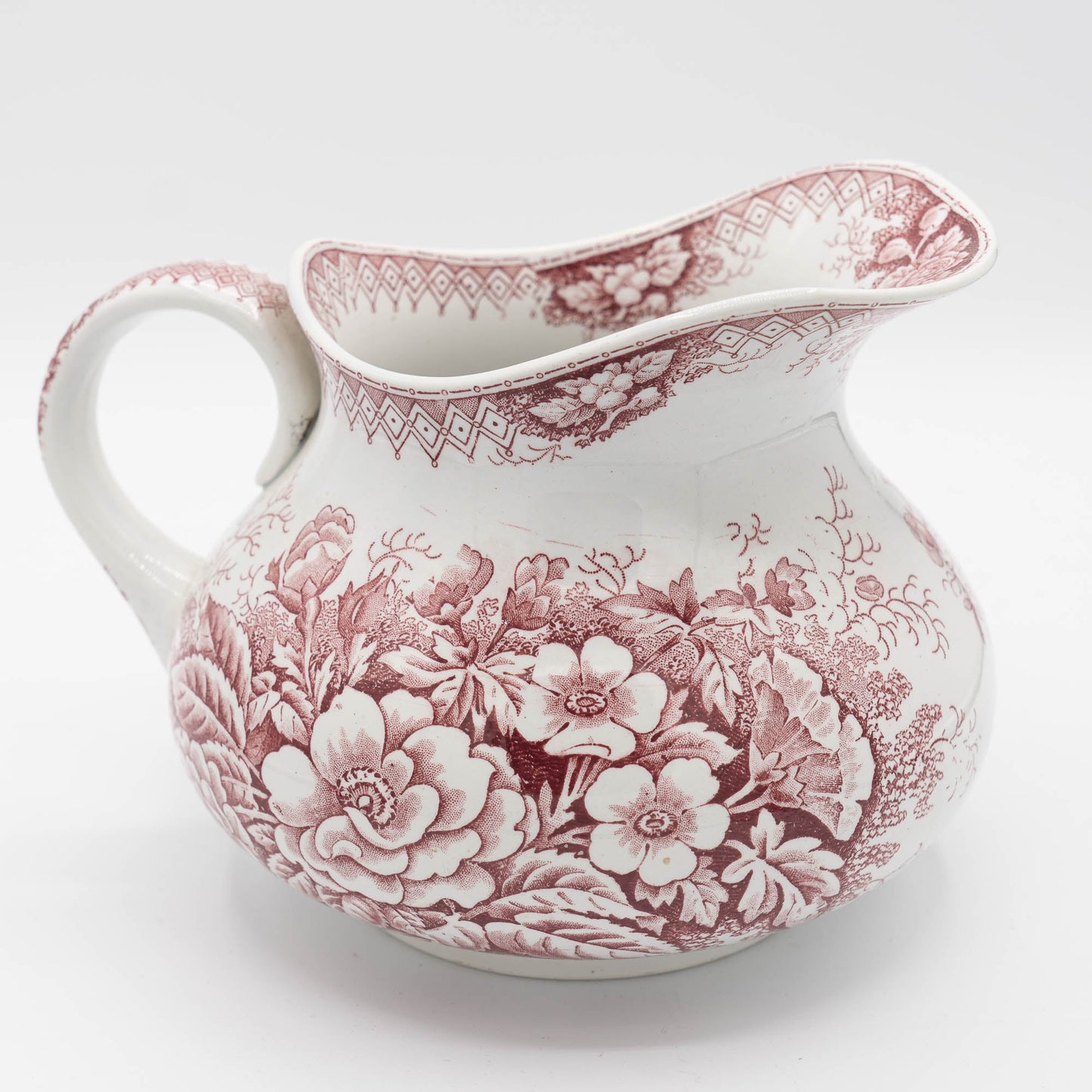 Red Terre de Fer French Pitcher - St. Amand - 1890s - The Vintage Tales