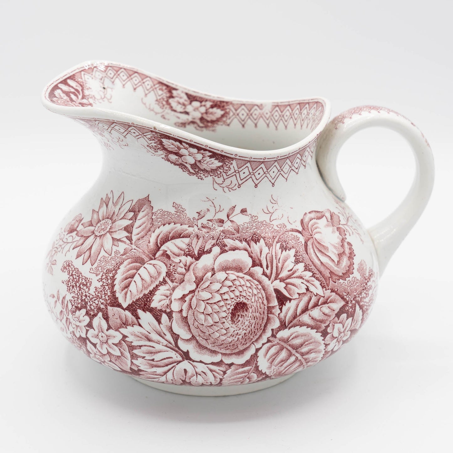 Red Terre de Fer French Pitcher - St. Amand - 1890s - The Vintage Tales