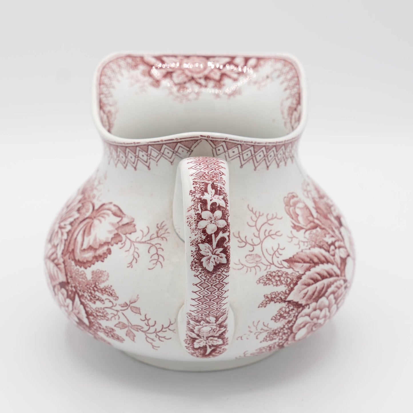 Red Terre de Fer French Pitcher - St. Amand - 1890s - The Vintage Tales