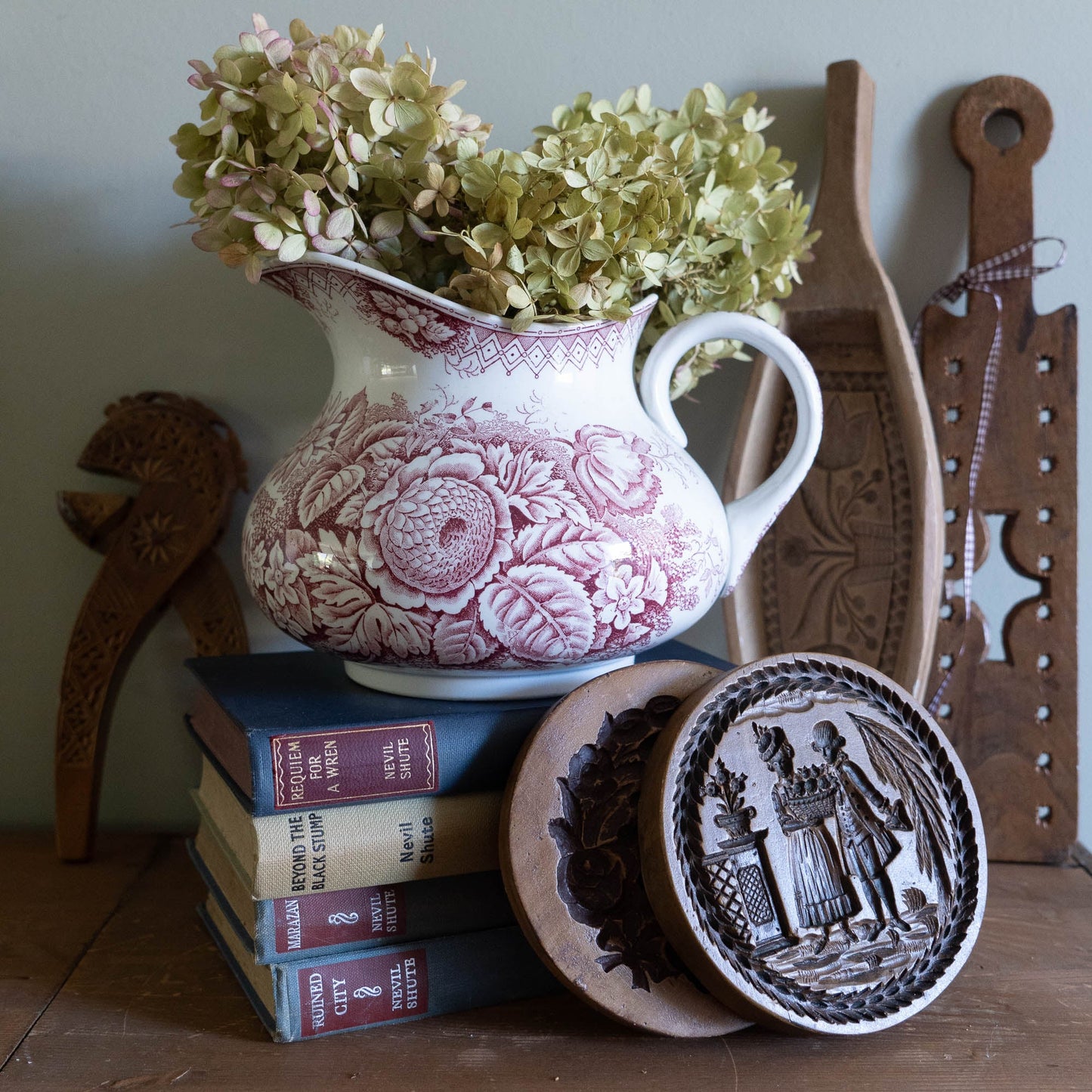 Red Terre de Fer French Pitcher - St. Amand - 1890s - The Vintage Tales