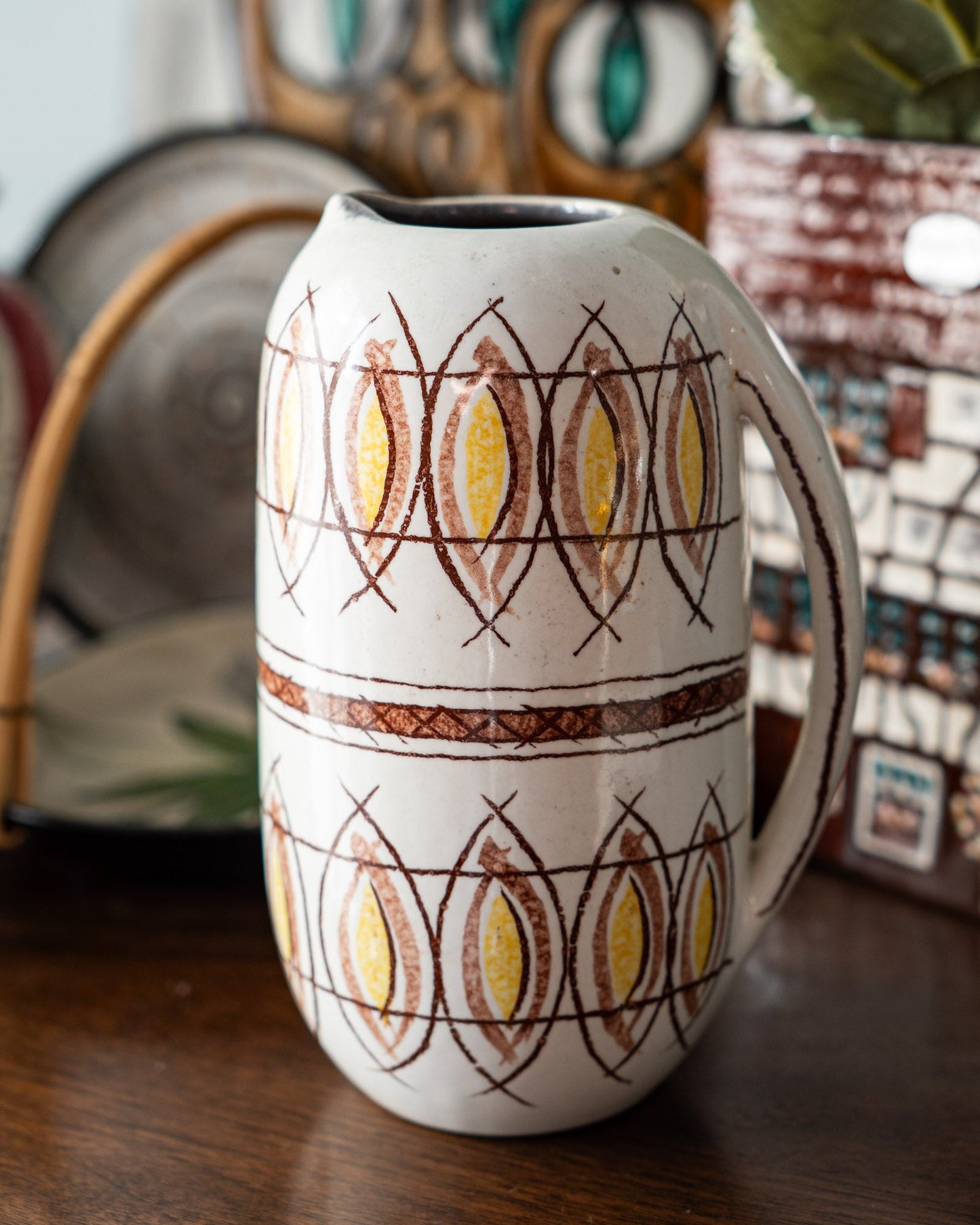 Swiss Mid - Century Handle Vase by Gustav Spörri – Ziegler Schaffhausen – c.1959 - Vase - The Vintage Tales