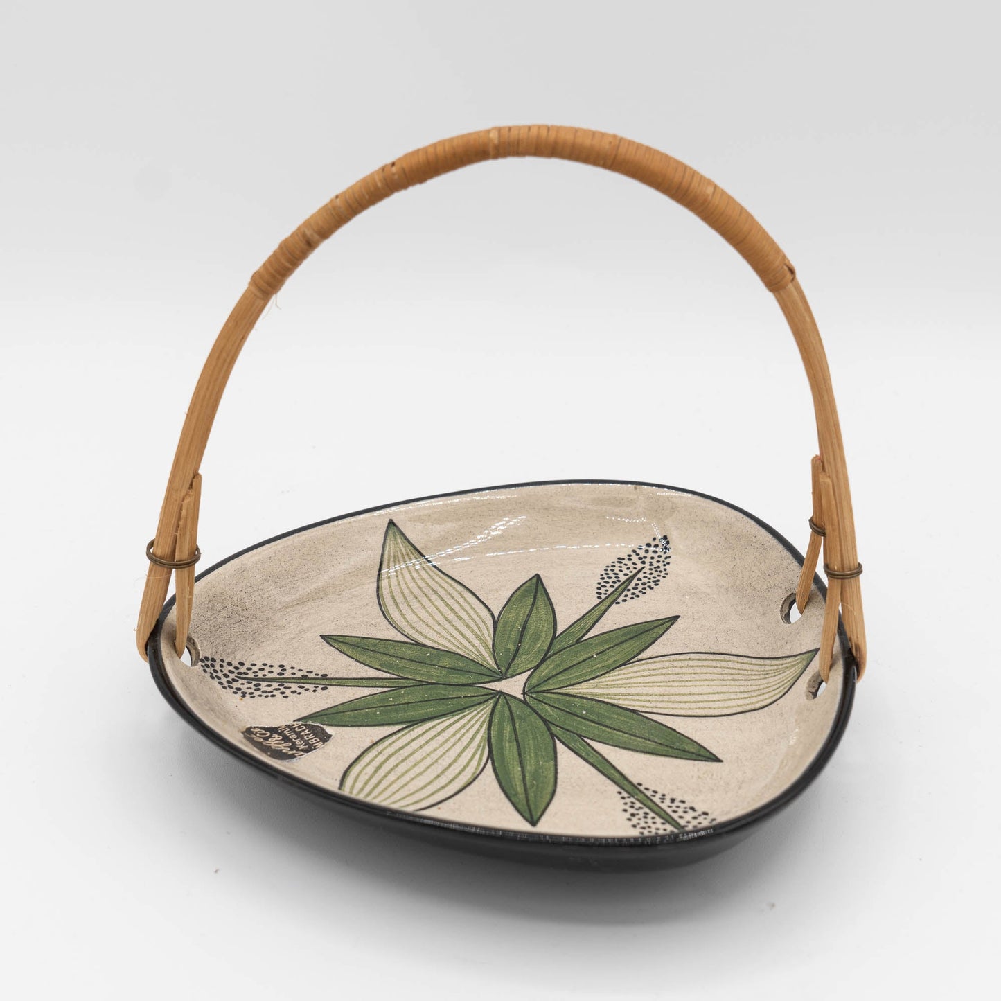Swiss Mid - Century Serving Tray with Wooden Handle - Zangger & Cie. - 1950s - The Vintage Tales