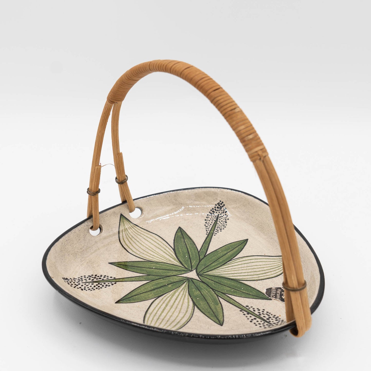 Swiss Mid - Century Serving Tray with Wooden Handle - Zangger & Cie. - 1950s - The Vintage Tales