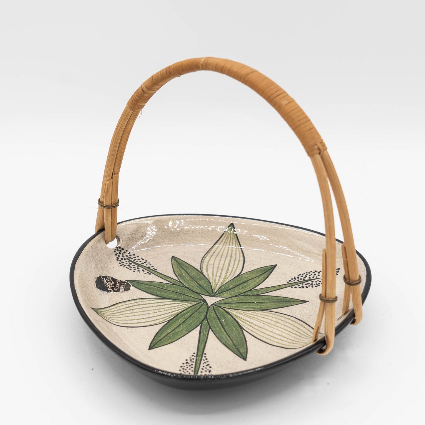 Swiss Mid - Century Serving Tray with Wooden Handle - Zangger & Cie. - 1950s - The Vintage Tales