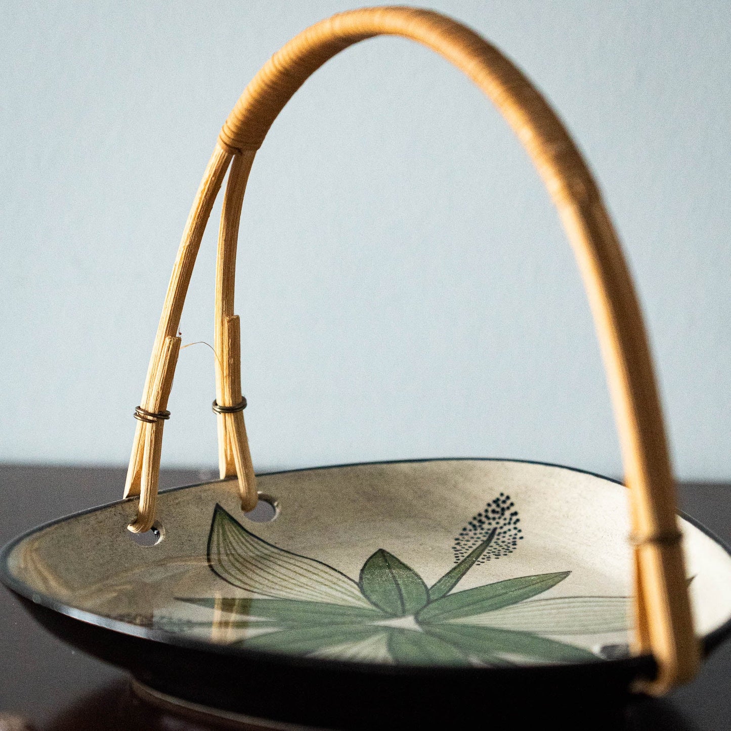 Swiss Mid - Century Serving Tray with Wooden Handle - Zangger & Cie. - 1950s - The Vintage Tales